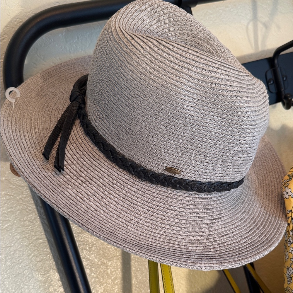 C.C Light Gray Fedora with Black Braided Band